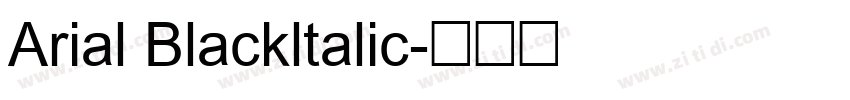 Arial Blackltalic字体转换
